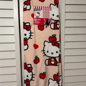 Hello Kitty Plush Throw Blanket - Pink and White